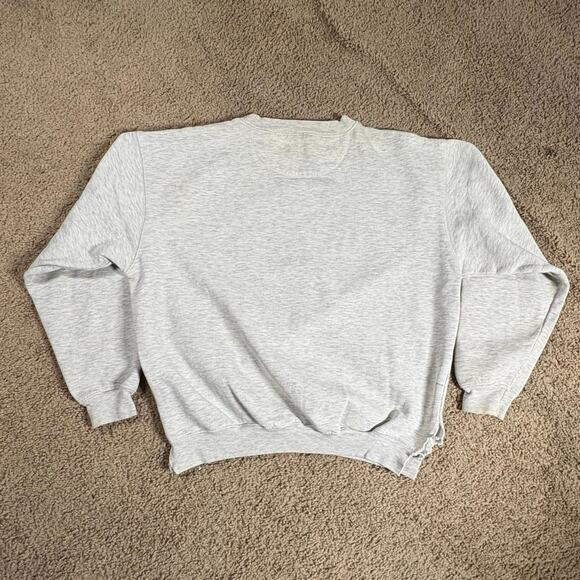 Vintage Mickey Inc Sweatshirt M Walt Disney Parks Embroidered American Flag Gray - Picture 3 of 7